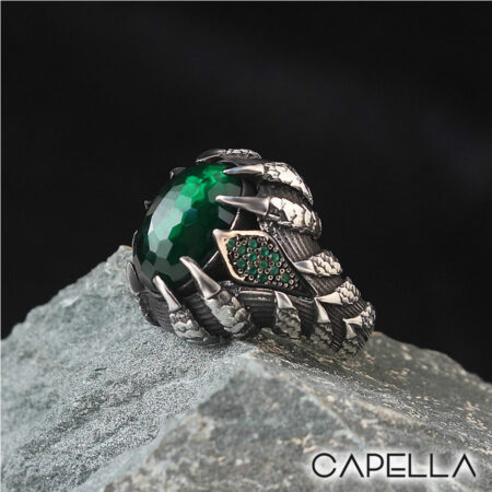 anillo-arano-de-hombre-plata-925-zirconia-verde